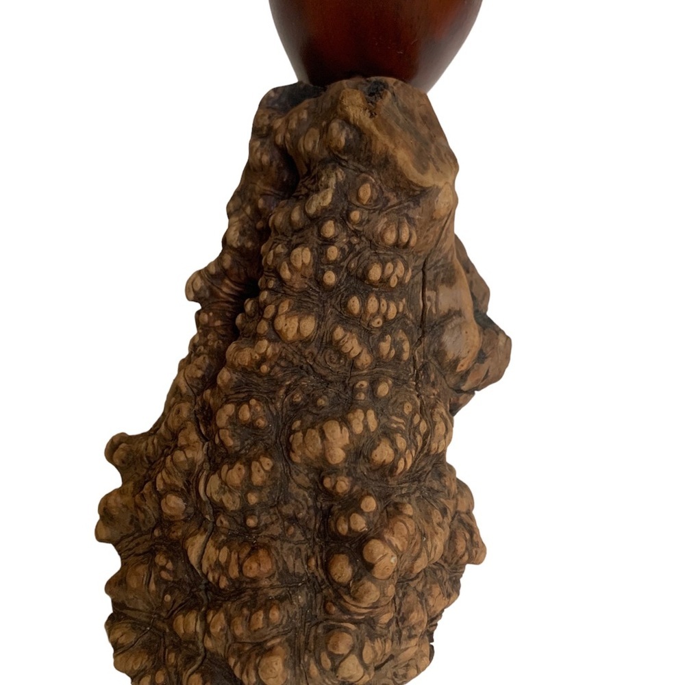 Vintage HMB Mourning Dove of Brazilian Tigerwood on Manzanita Root Burl by HMB - Picture 9 of 13